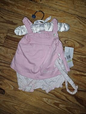 Pink Baby Girls' Tank Top & Bloomer Set - Calvin Klein Vintage 3 To 6 Months Nwt